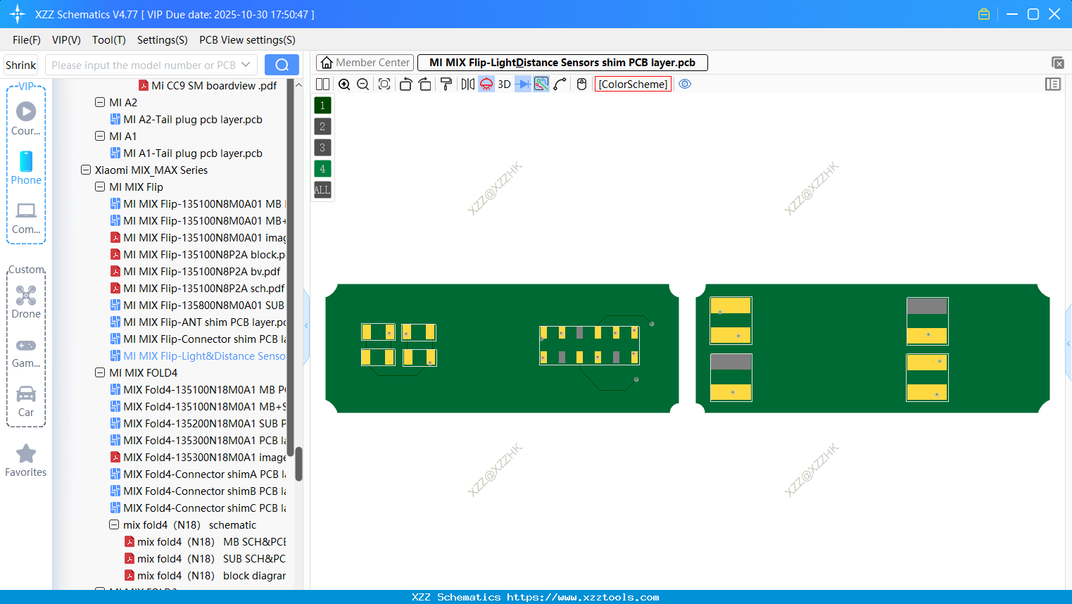 Xiaomi MI MIX Flip-Light&Distance Sensors Shim PCB Layer